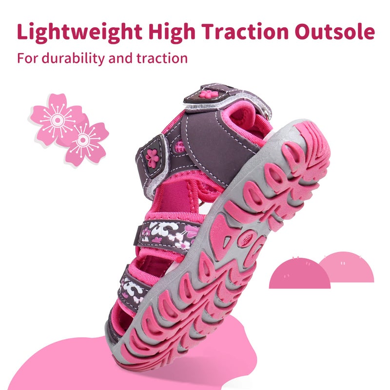 Apakowa Kid's Girl's Soft Sole Close Toe Sport Beach Sandals (Toddler/Little Kid) - Image 5
